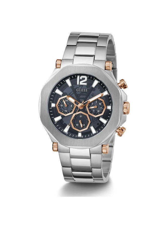 جس ساعة جيس إيدج GW0539G1 للرجال – إطار معدني فضي مع ميناء أسود - Image 1